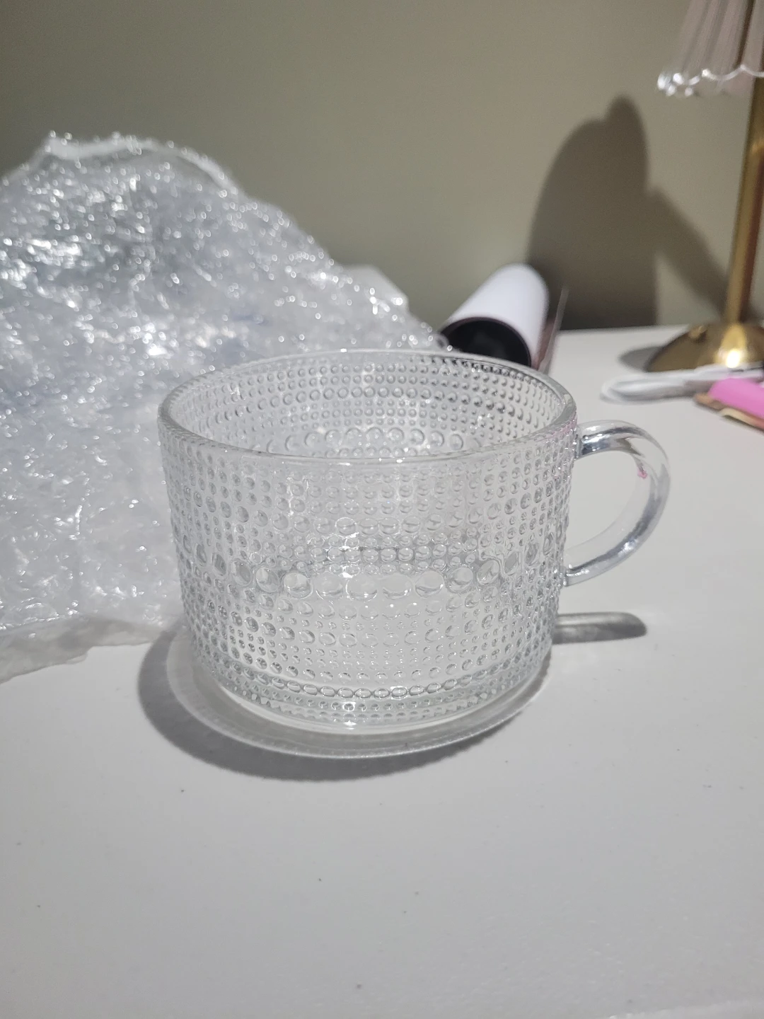 Glass beaded tea cups-set of 4 - photo 2