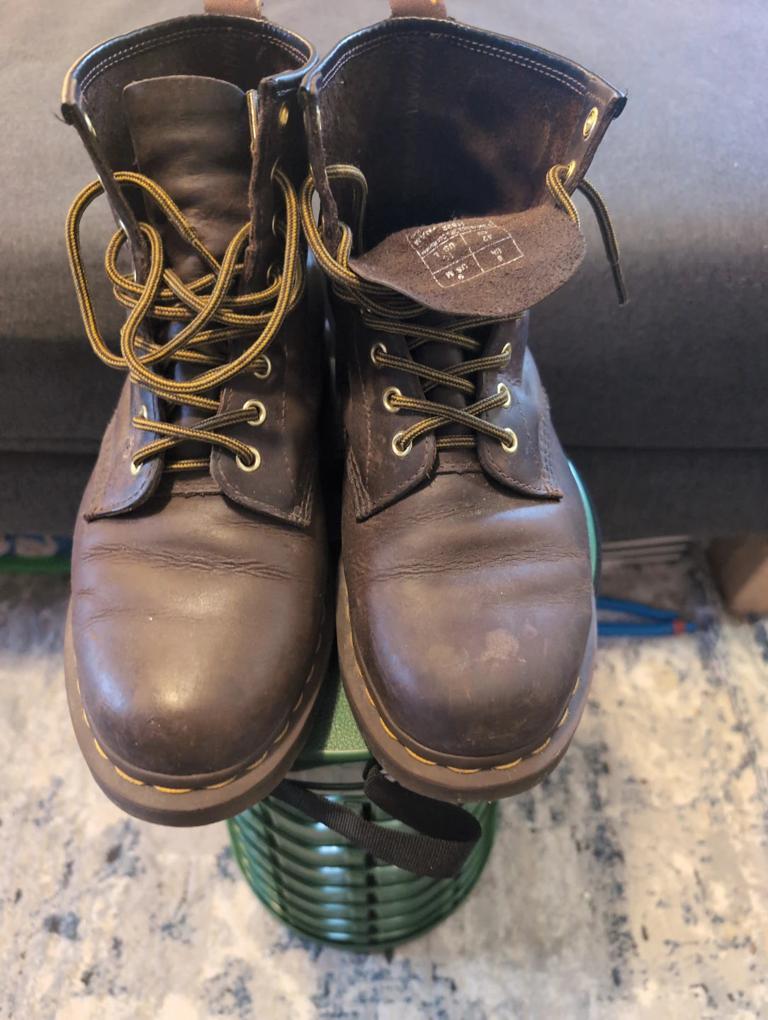Dr. Martens Dark Brown Leather Boots size (Men's) size 9 - photo 4