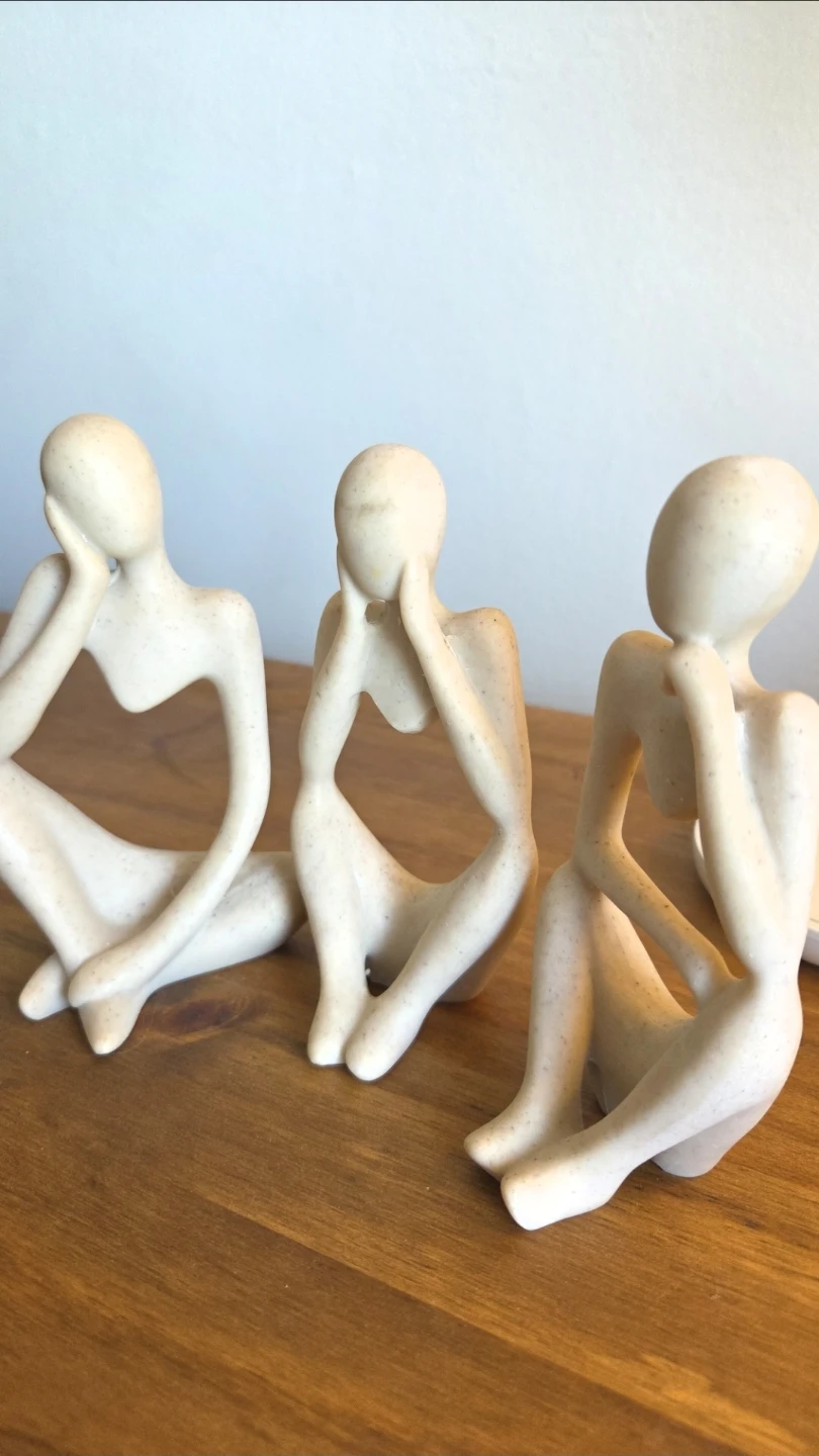 Thinkers ‐ 3 Abstract Figurines Sculptures *new - photo 3
