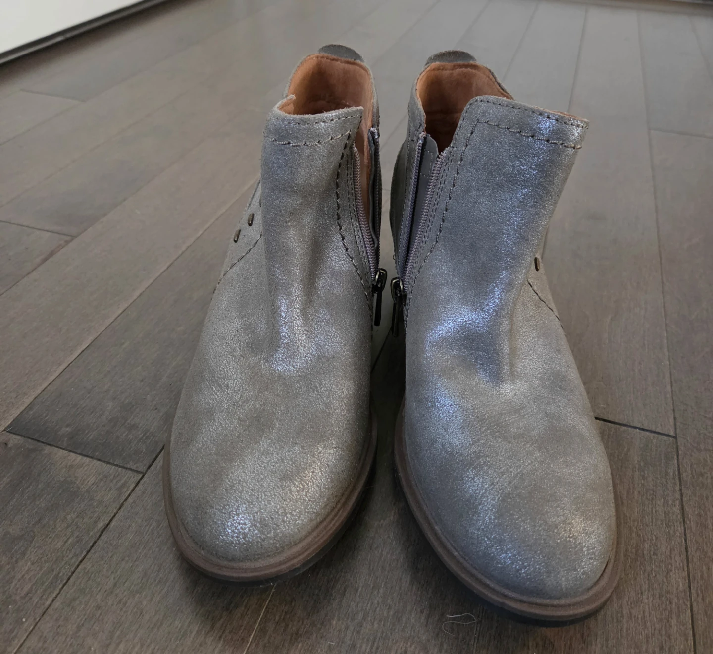 Clarks Silver Shimmer Ankle Boots - photo 2