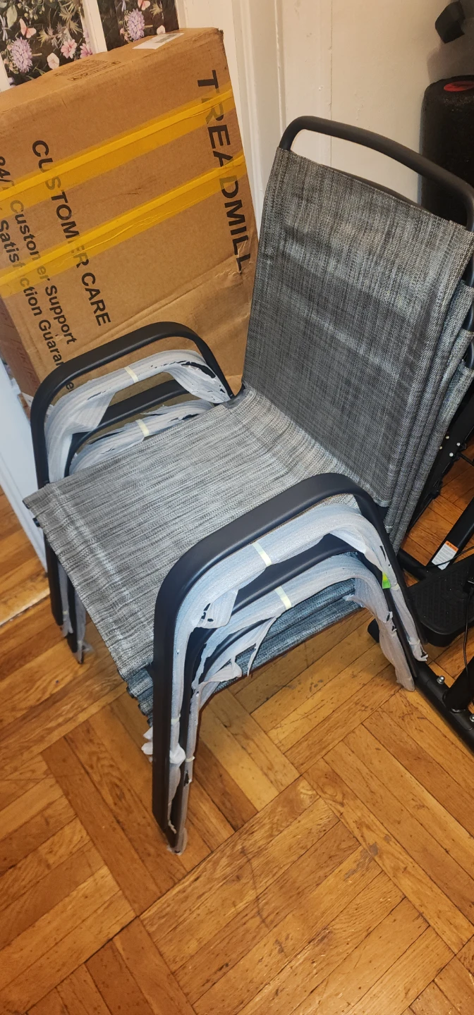 Set of 4 Stackable Patio Chairs - photo 3