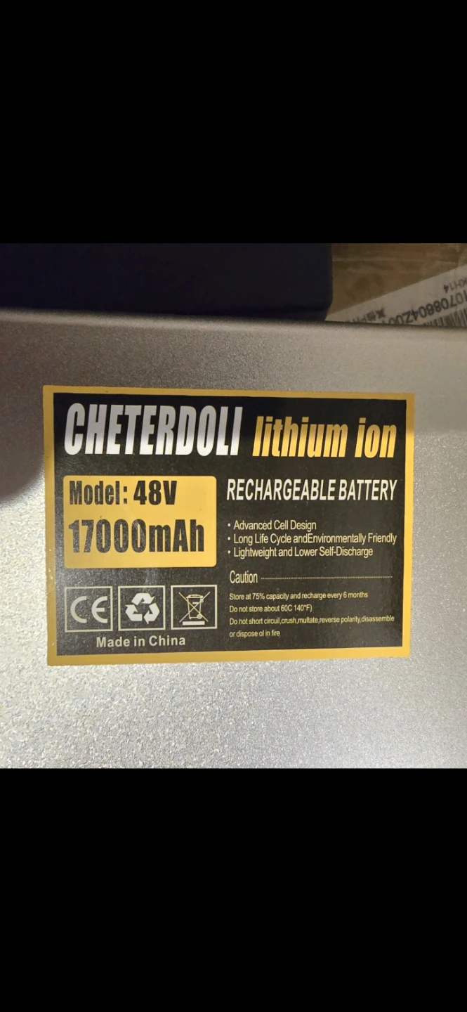 Cheterdoli 48V 17000mAh Lithium Ion Battery - photo 2