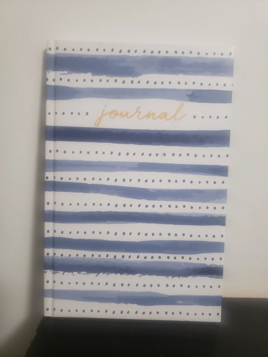 Blue Striped Hardcover Journal