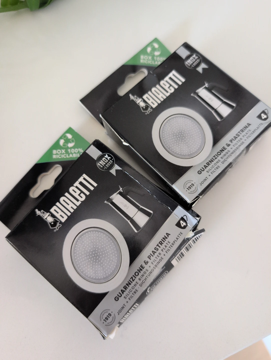 2 Bialetti - 4 Cup Gasket and Filter Set
