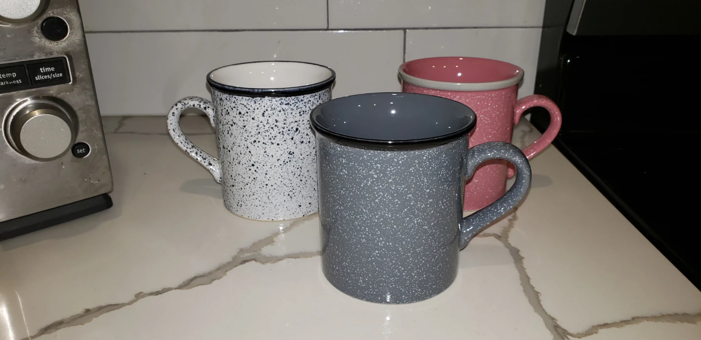 Set of 6 Speckled Ceramic Mugs
