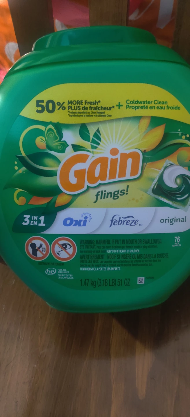 Gain Flings! Original Laundry Detergent Pacs - 76 Count