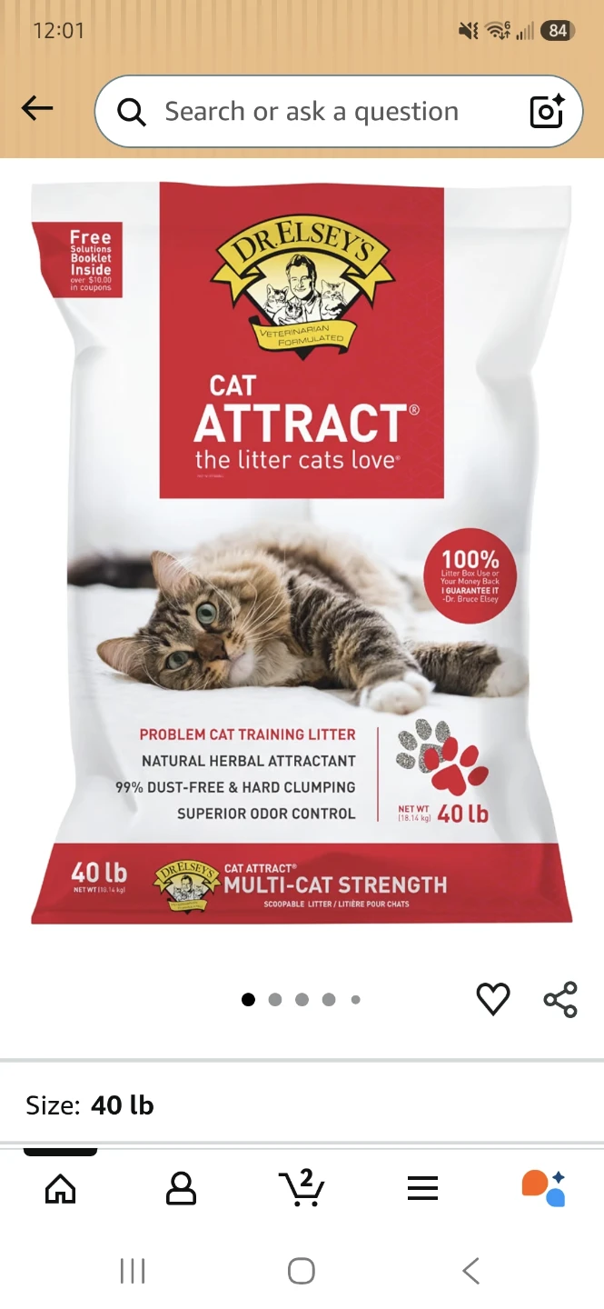 Dr. Elsey's Cat Attract Multi-Cat Strength Litter 40lb