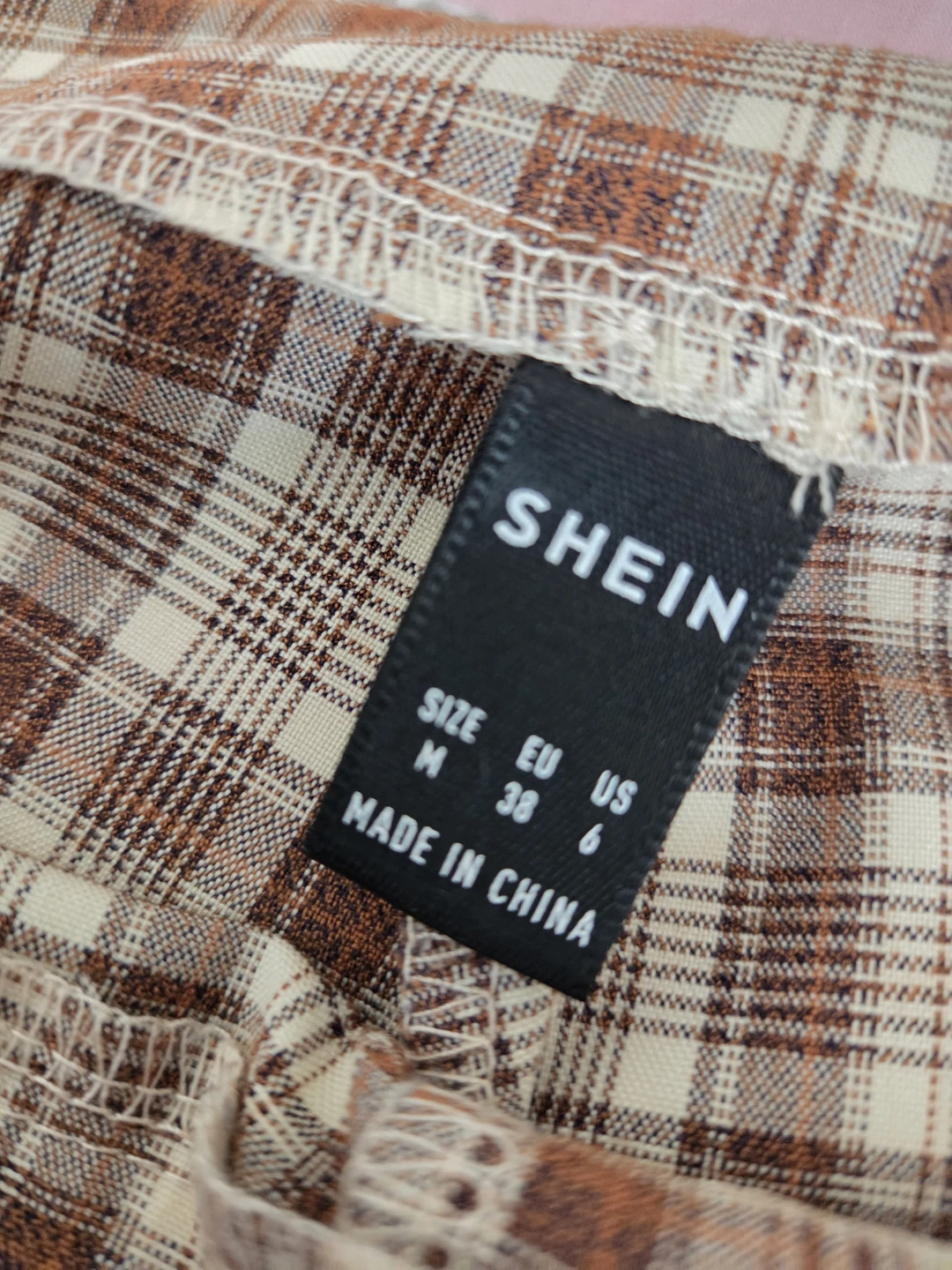 SHEIN Brown Plaid Trousers - photo 2