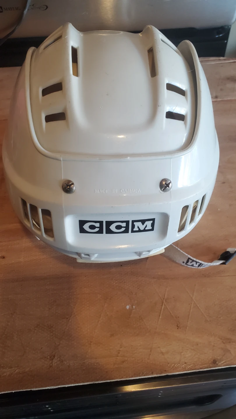 CCM White Hockey Helmet