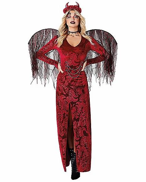 Red Velvet Devil Costume Dress and Headband
