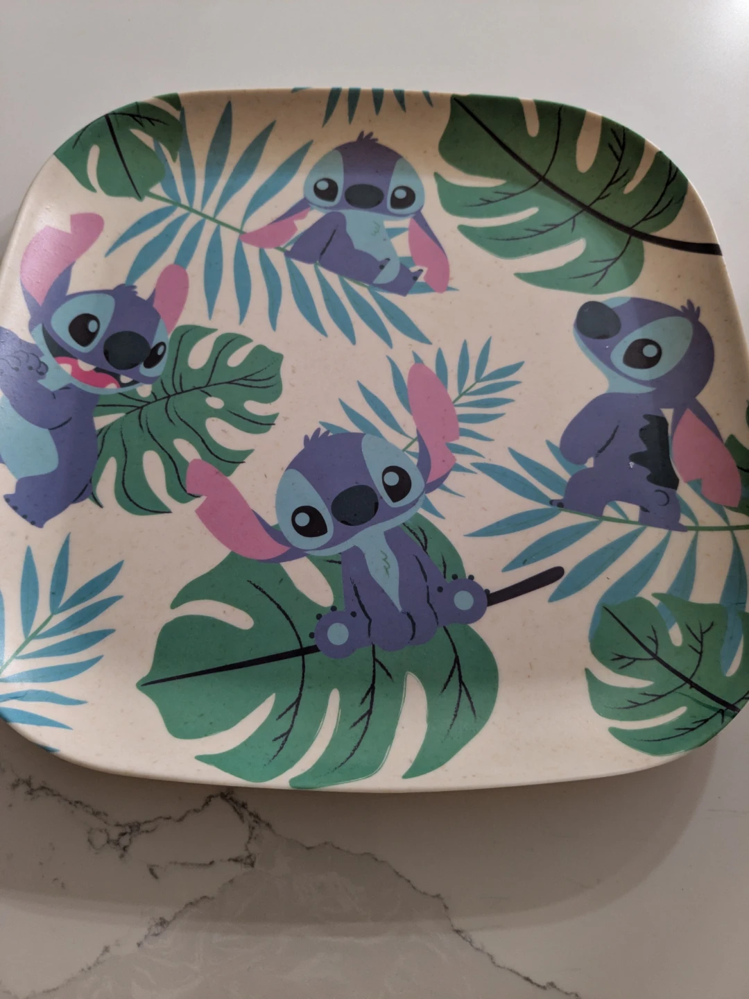 Disney Stitch Square Bamboo Plate