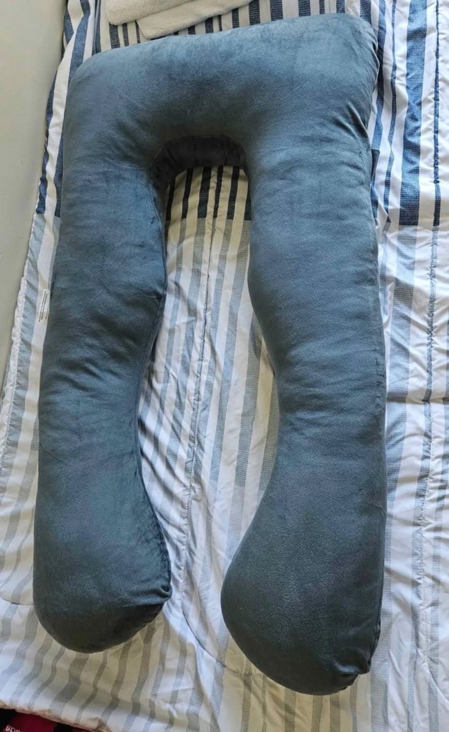U-Shaped Pregnancy Body Pillow Grey