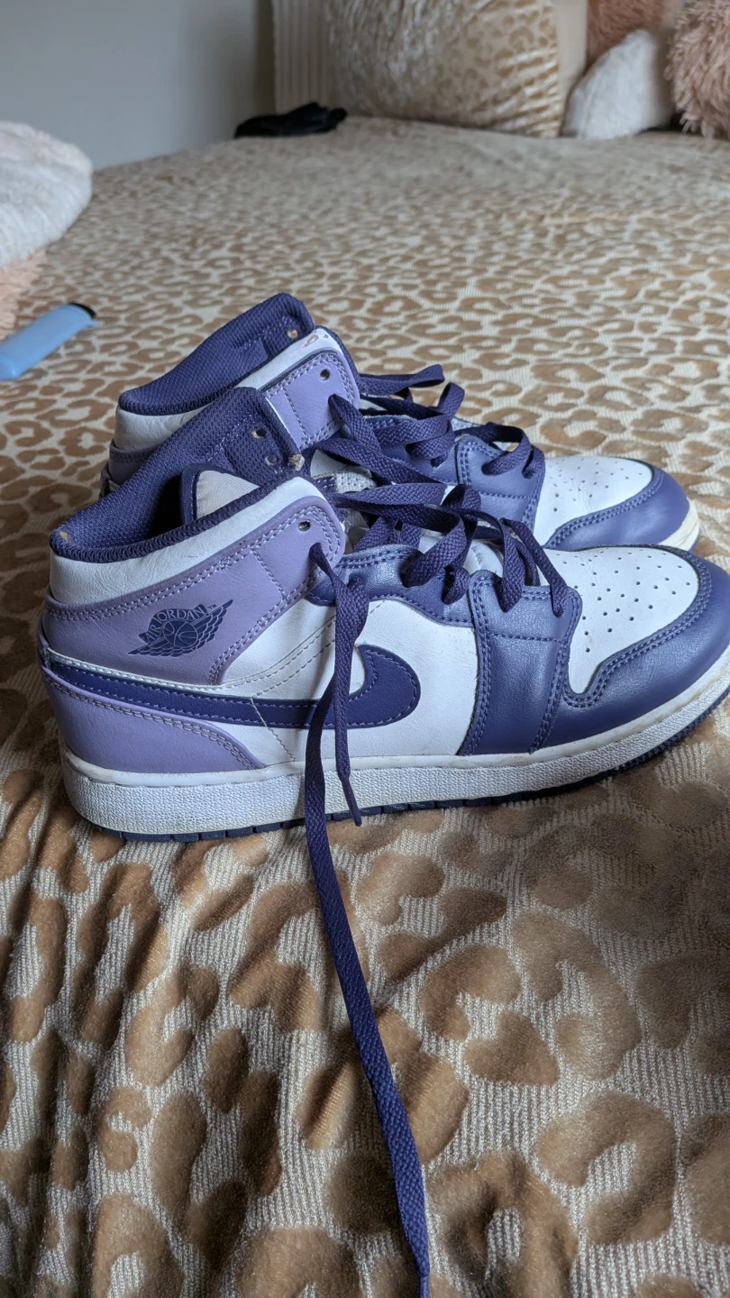 Air Jordan Mid Purple Sneakers (Sold As Is) Size 7Y
