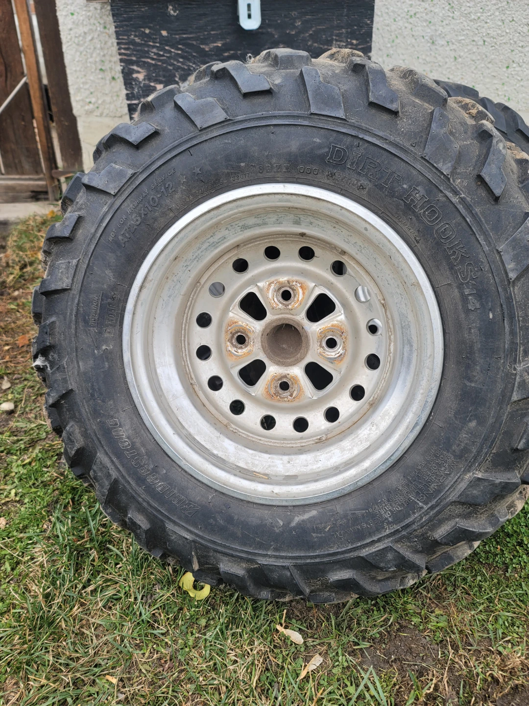 Set of 4 Bridgestone Dirt Hooks ATV Tires and Aluminum  Rims - photo 5