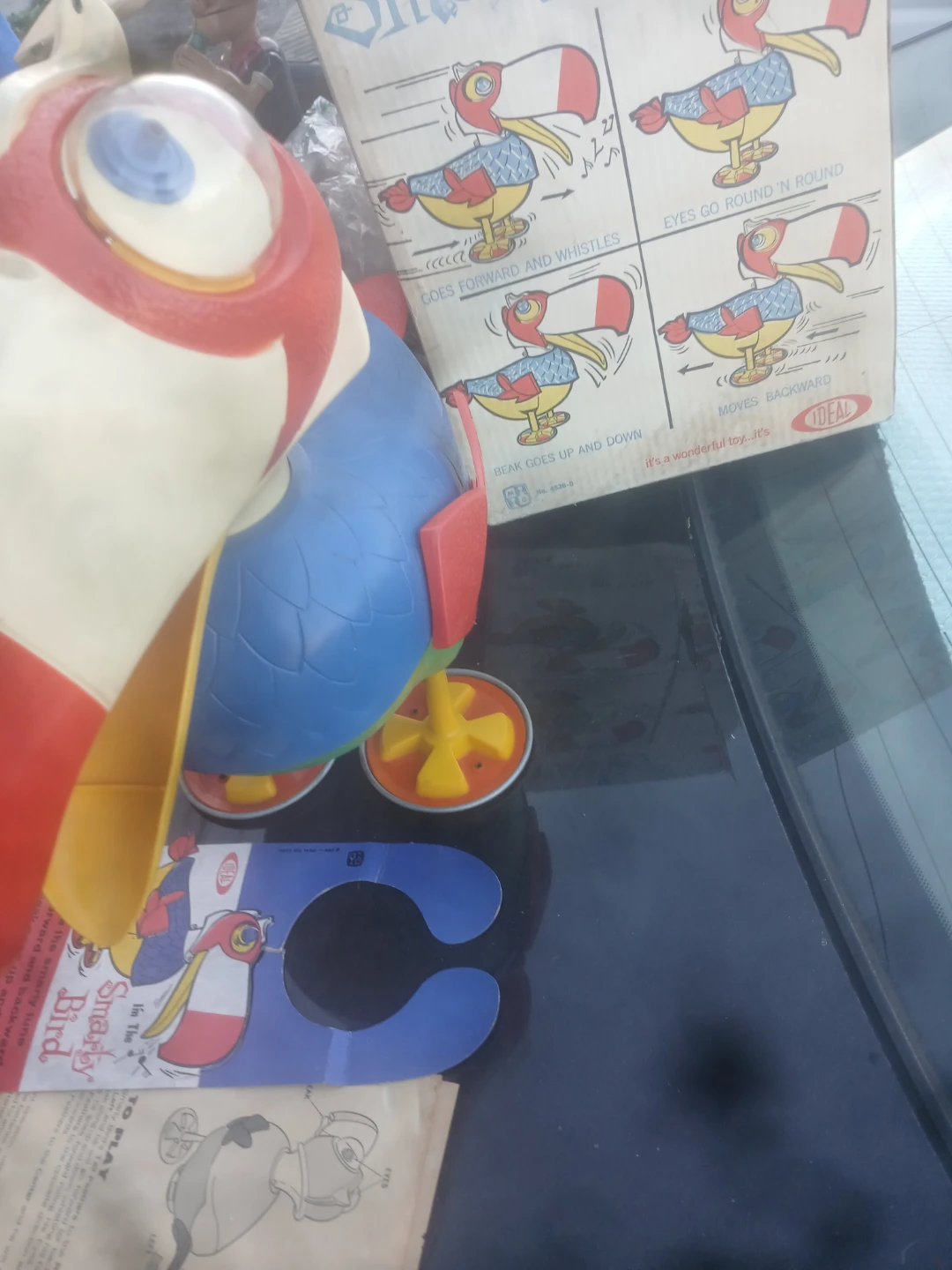 Vintage Ideal Smarty Bird Toy w/ Original Box sold AS IS +popeye - photo 4