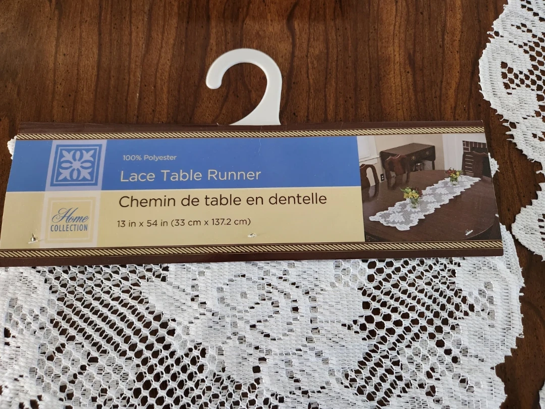 Home Collection White Lace Table Runner - photo 4