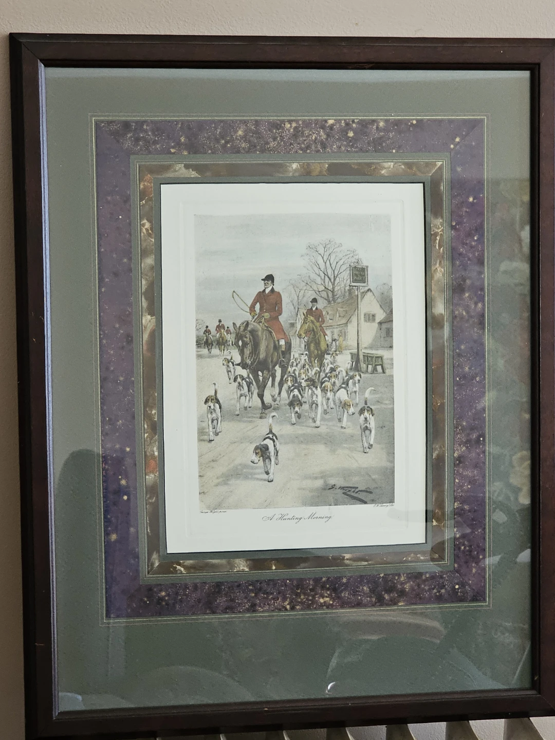 Set of 3 George Wright Framed Hunting Prints - photo 2
