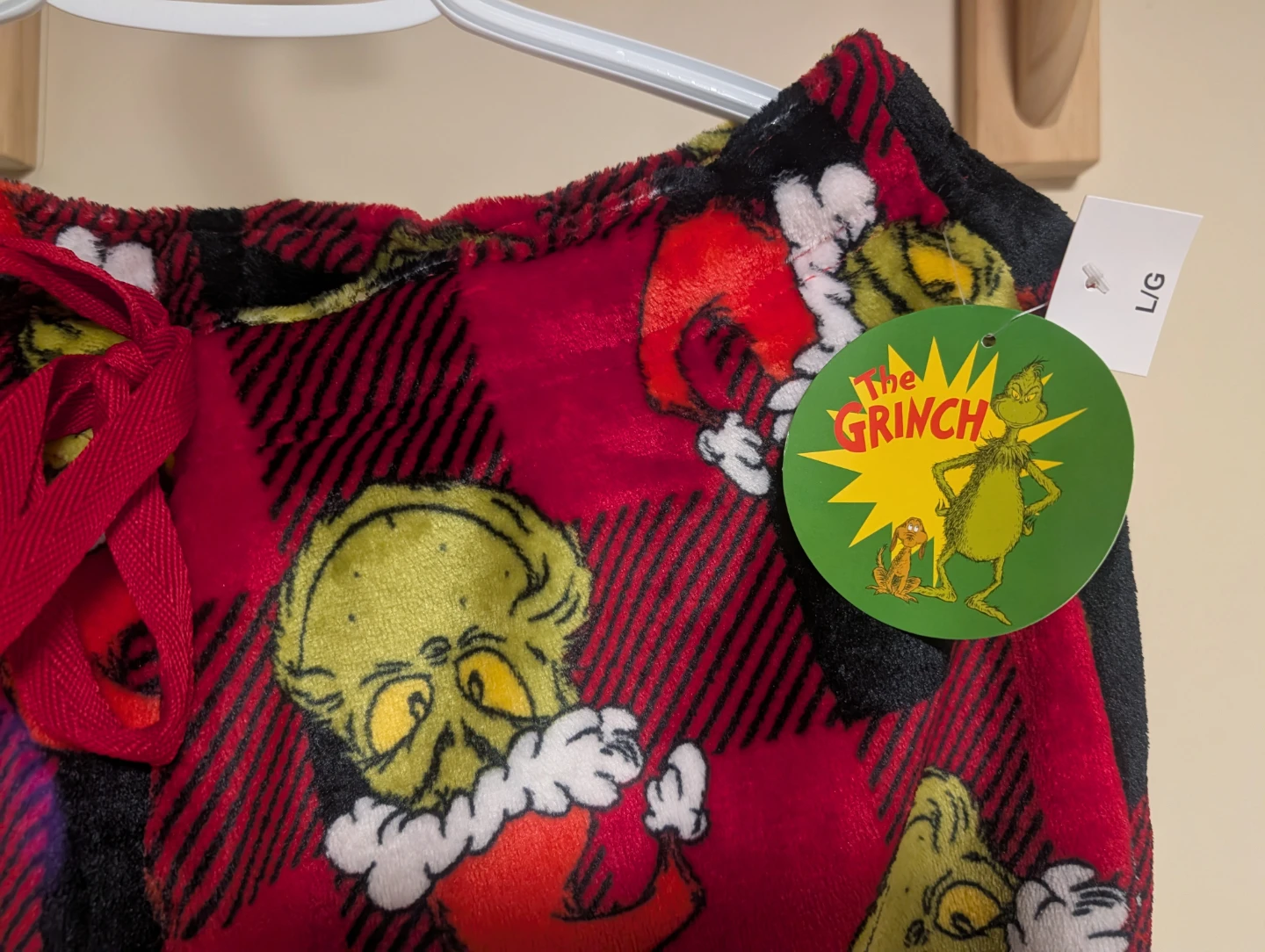 NEW The Grinch Fleece Pajama Lounge Pants Adult Size L/G