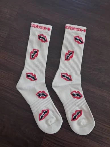 Chrome Hearts Lip Pattern Socks