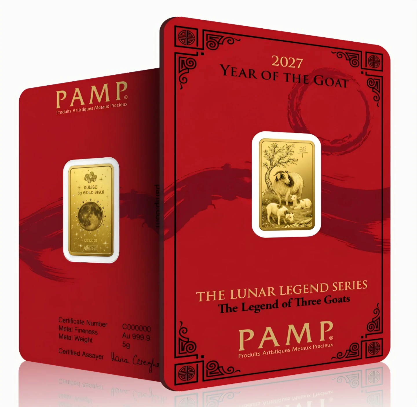 PAMP 5g Year of the Goat Gold Bar - photo 3