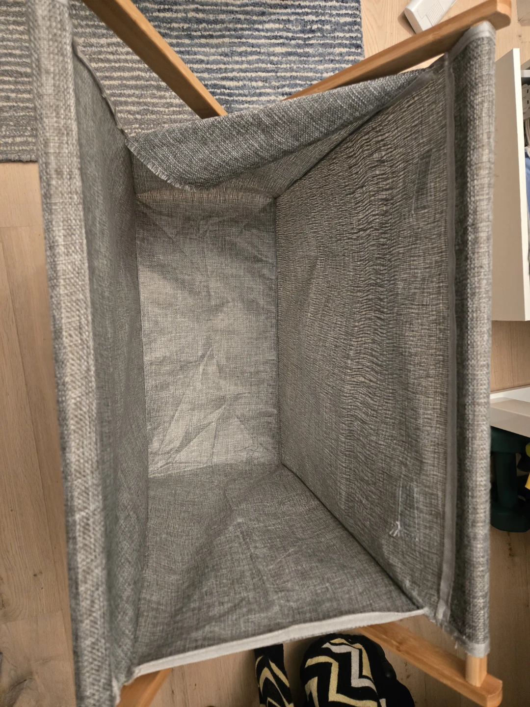 Collapsible Laundry Hamper with Wooden Stand - photo 4