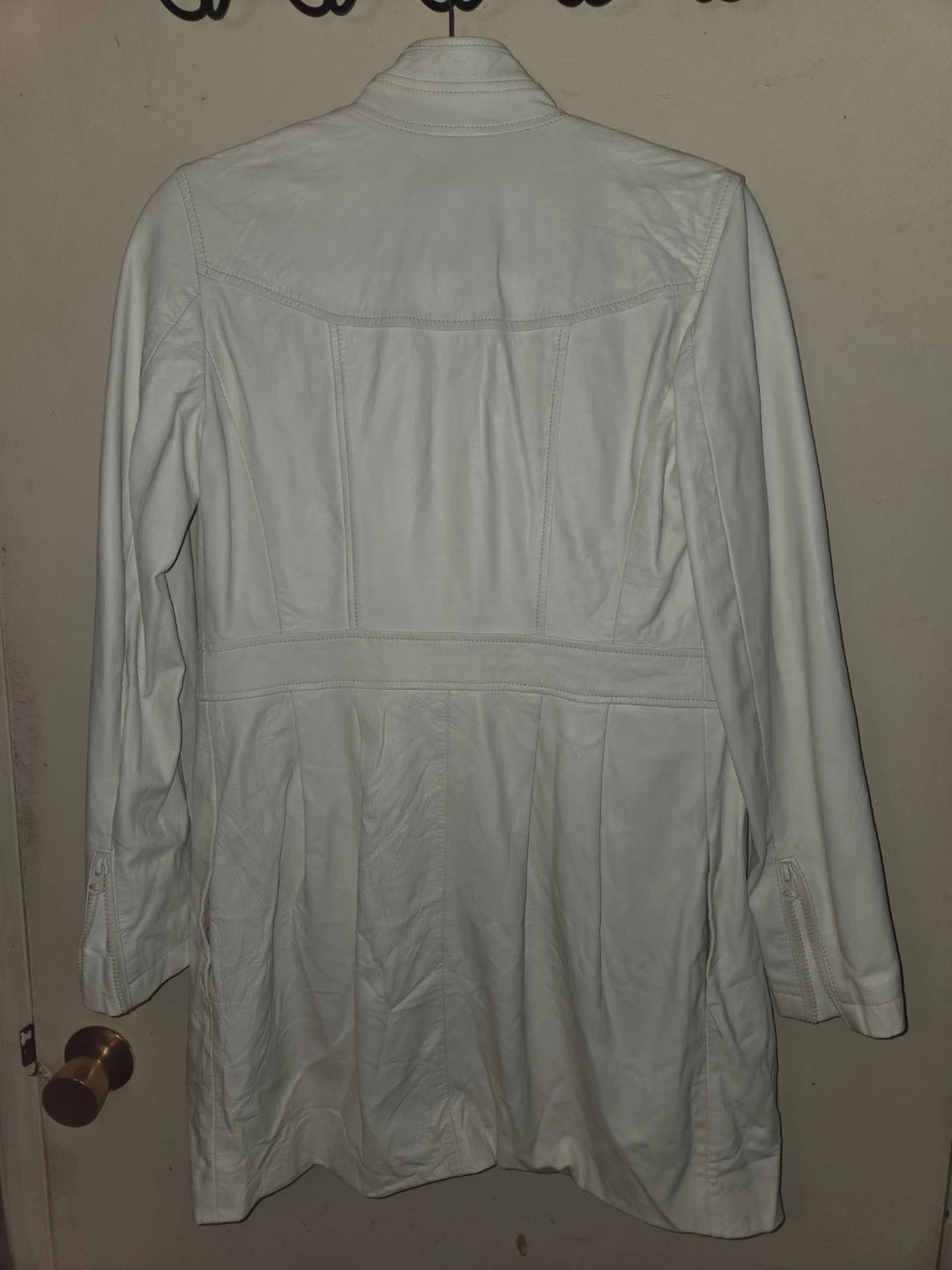 Armani Exchange White Motorcycle ¾ Trench Jacket in a Ladies S - photo 2