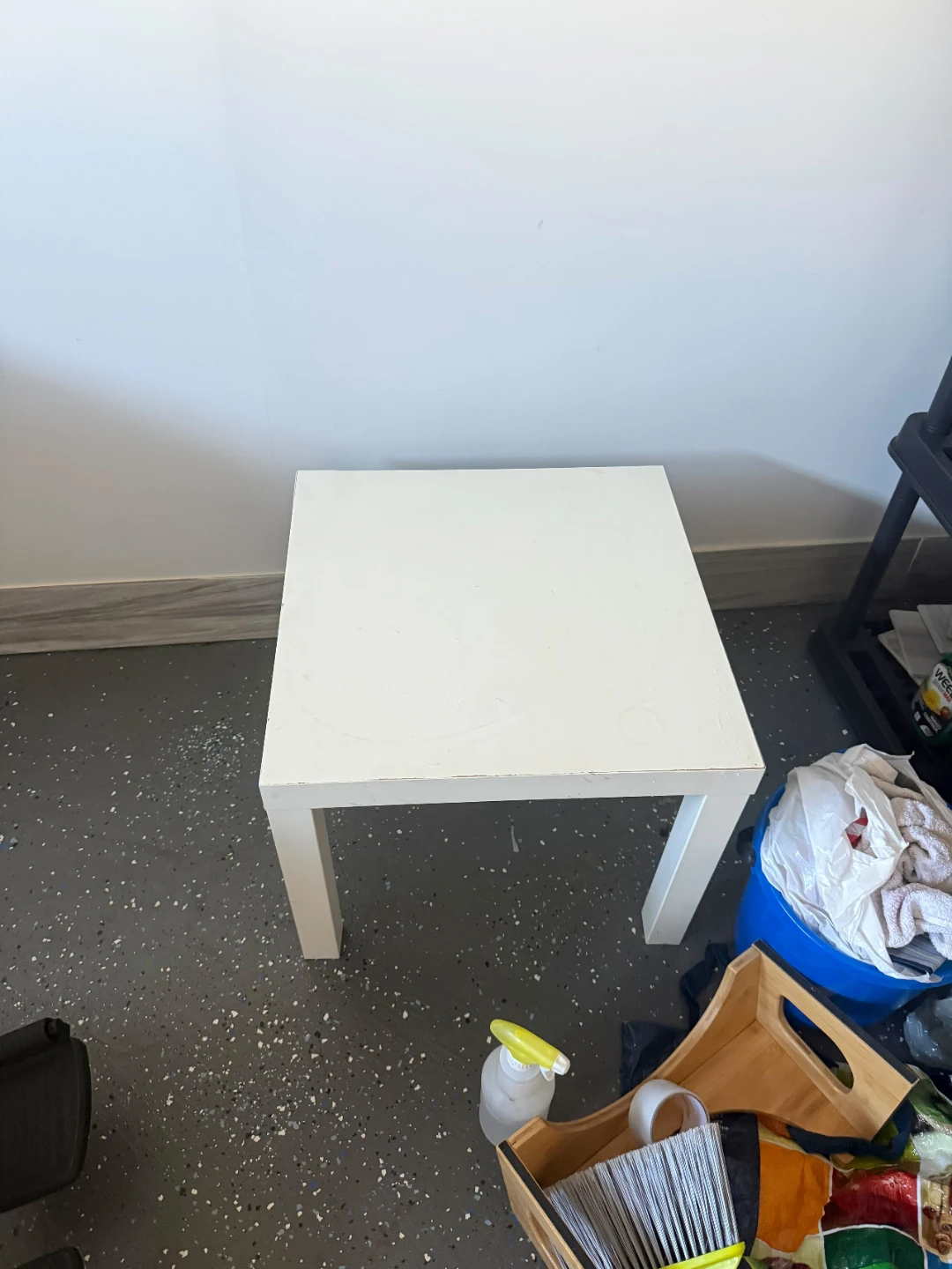 White IKEA Lack Side Table
