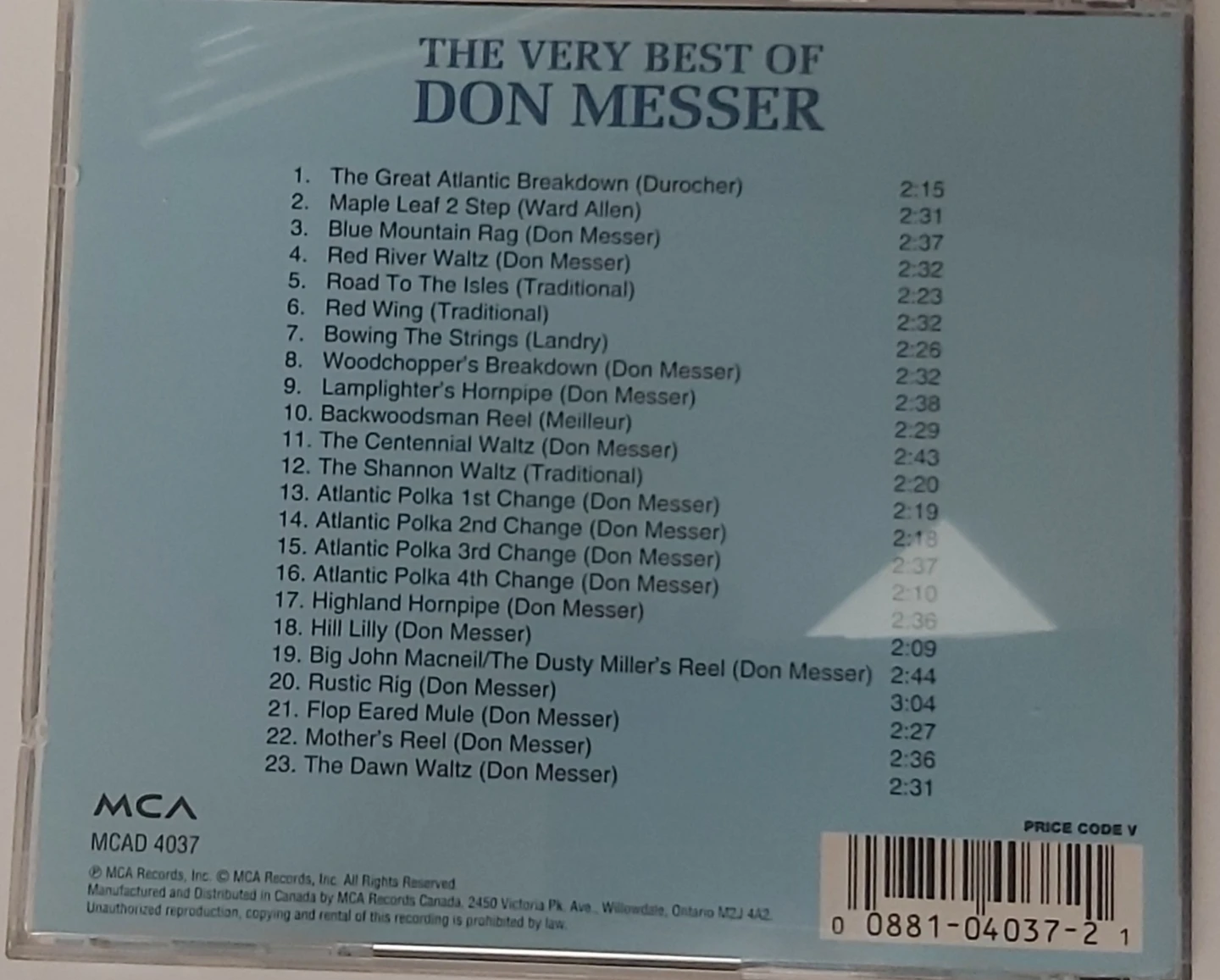 The Very Best of Don Messer Audio CD - photo 2