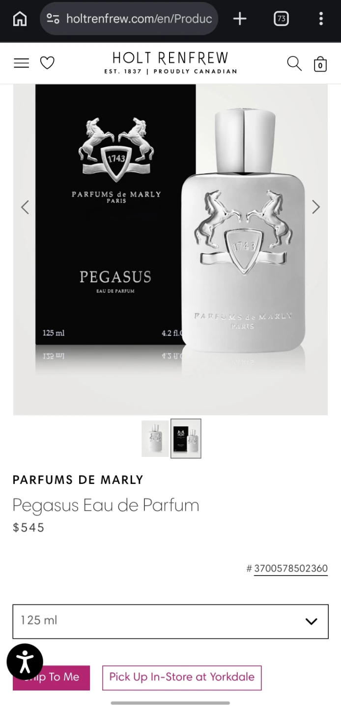 BNIB Parfums de Marly Pegasus Eau de Parfum 125ml PDM