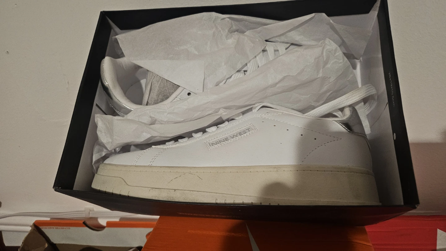 Nine West White Platform Sneakers