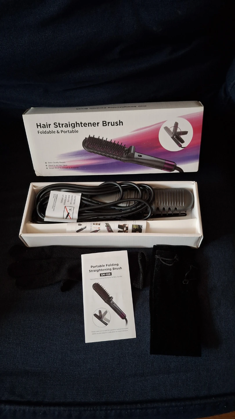 NEW Hair Straightener Brush Ionic Straightening Brush - photo 2