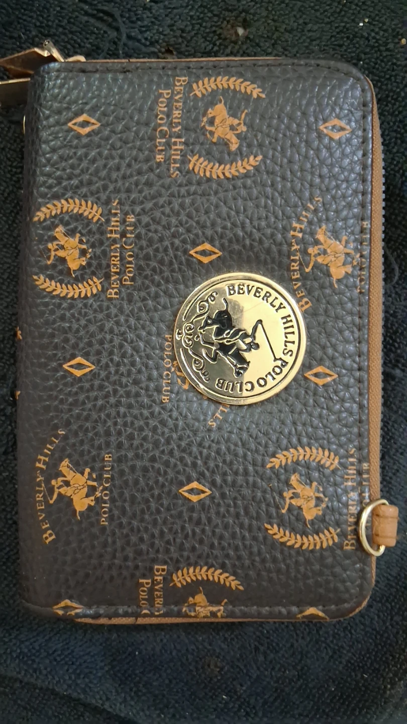 Beverly Hills Polo Club Monogram Double Zip Wallet