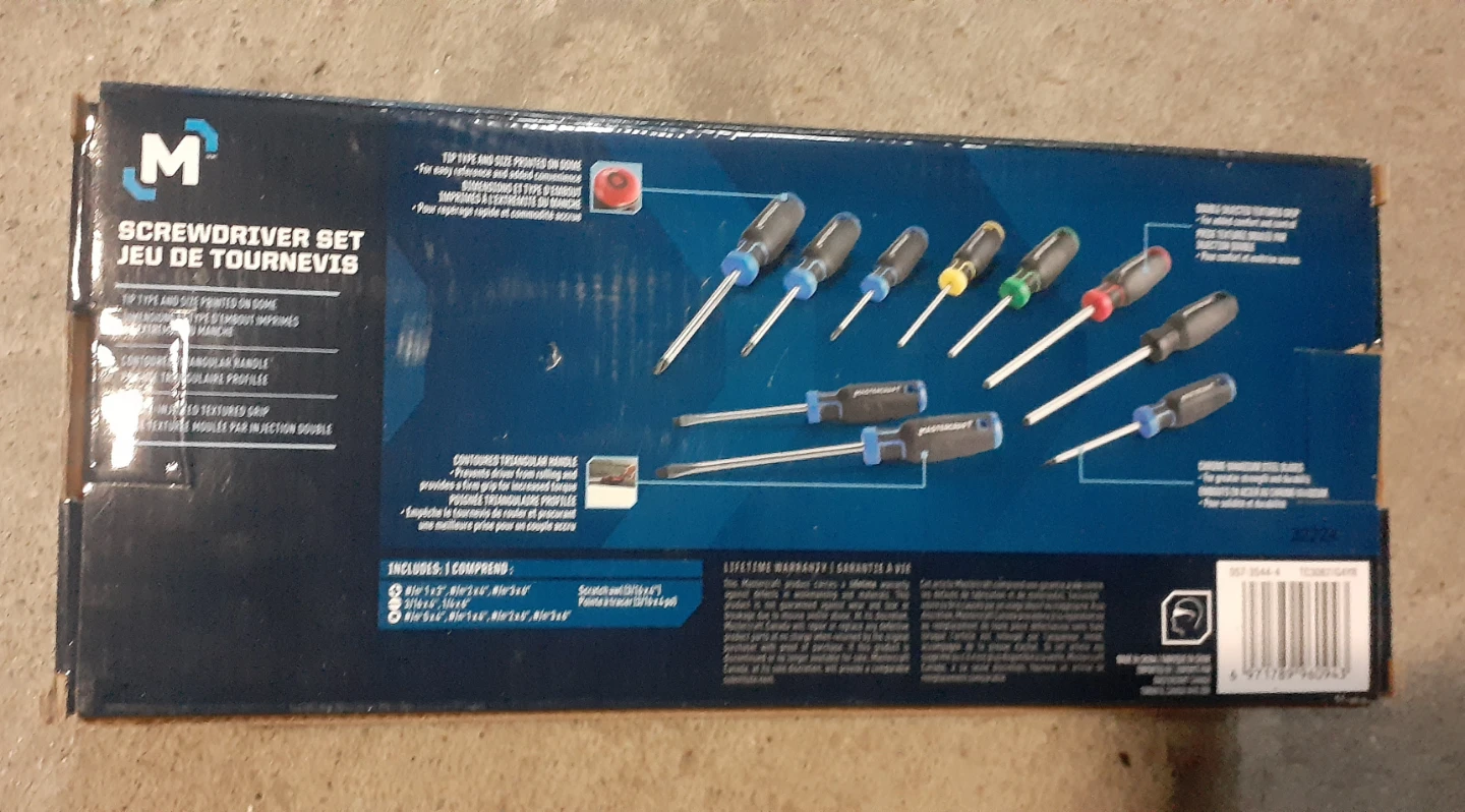 Brand new Mastercraft 10-Piece Screwdriver Set - photo 2