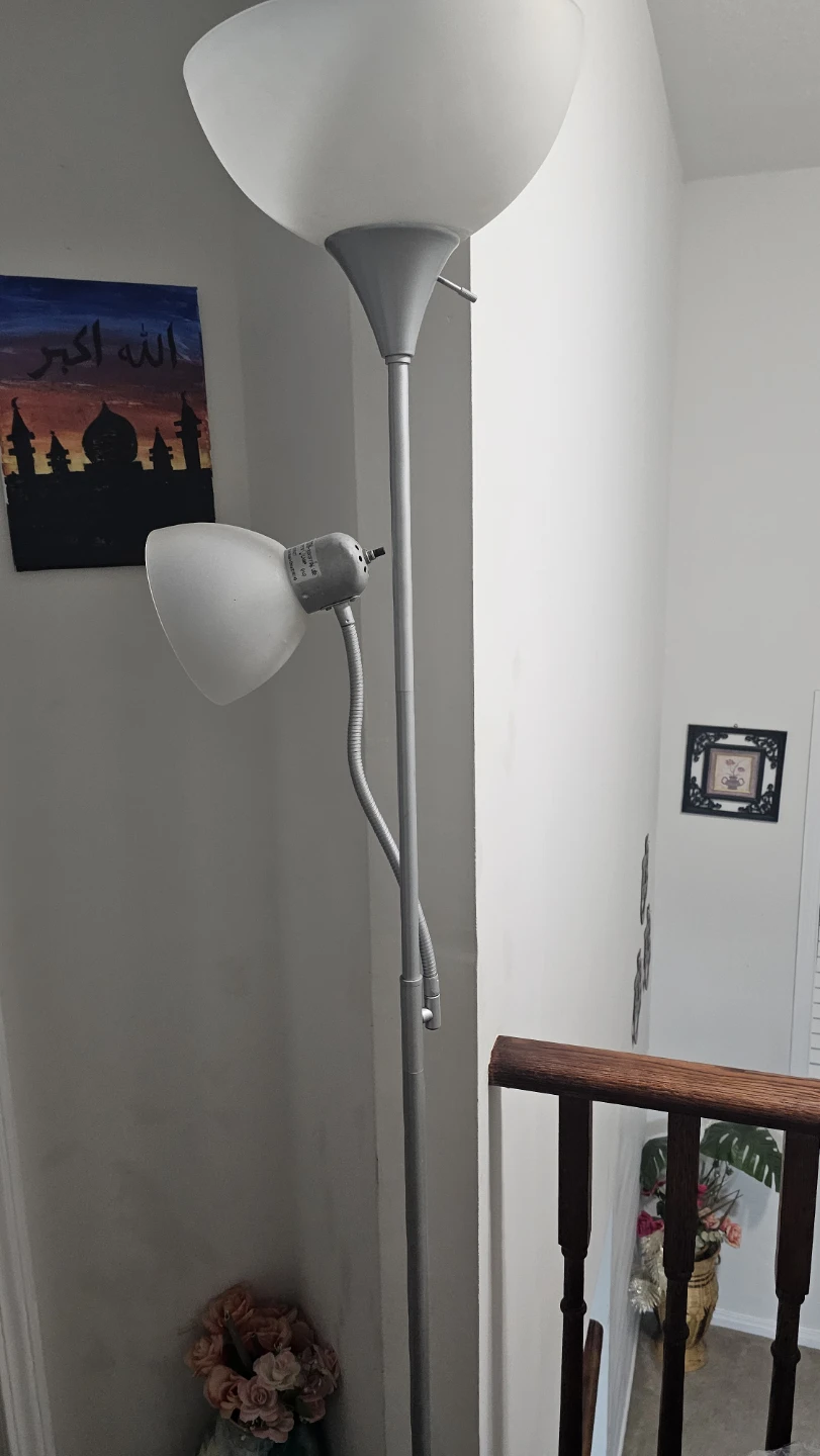 Silver Dual-Head Floor Lamp - photo 3