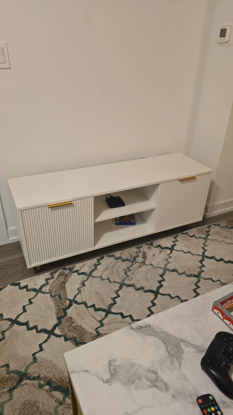 White TV Console