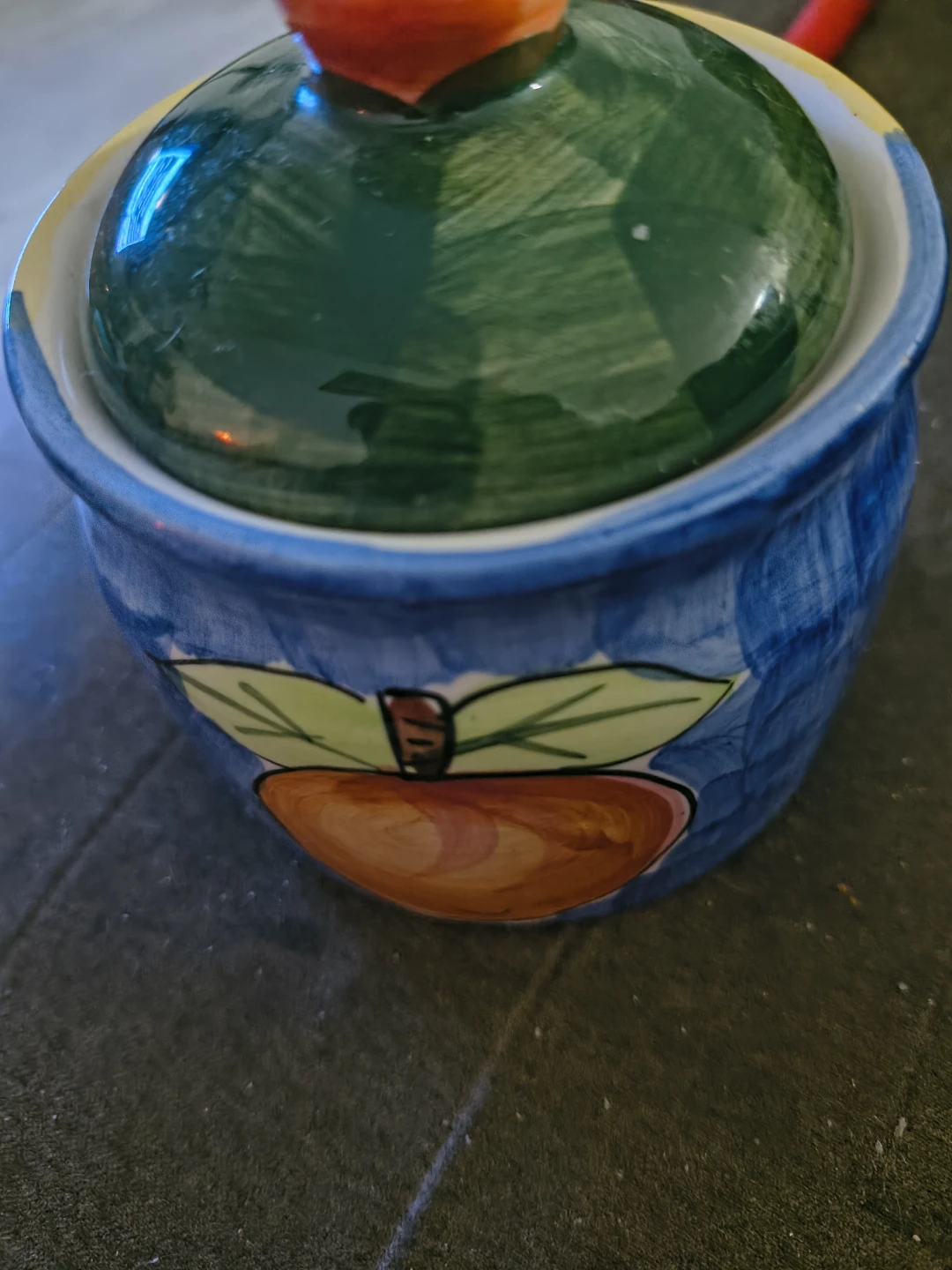 Small Decorative Ceramic Fruit Jar - photo 2