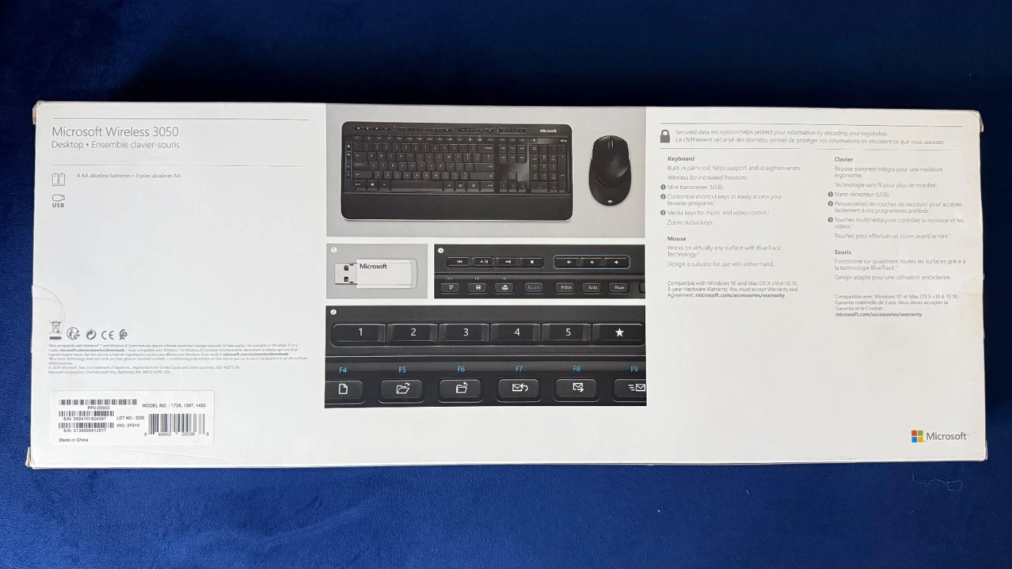 Microsoft Wireless Desktop 3050 Keyboard and Mouse Combo - photo 2