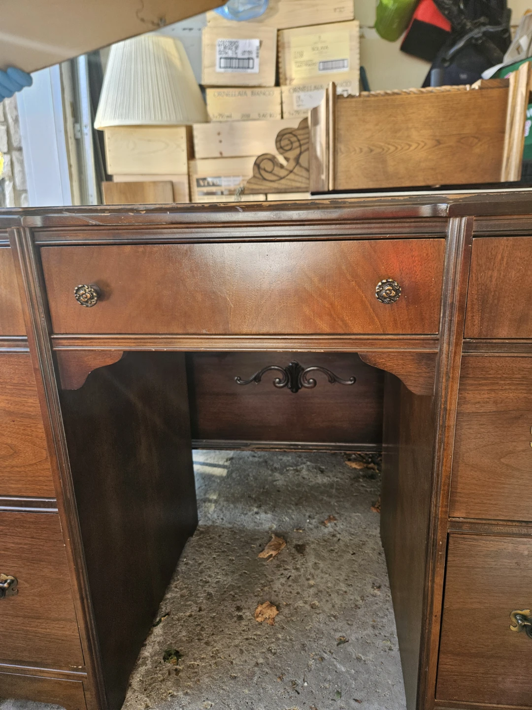 Vintage Wooden Vanity with Mirror - photo 5