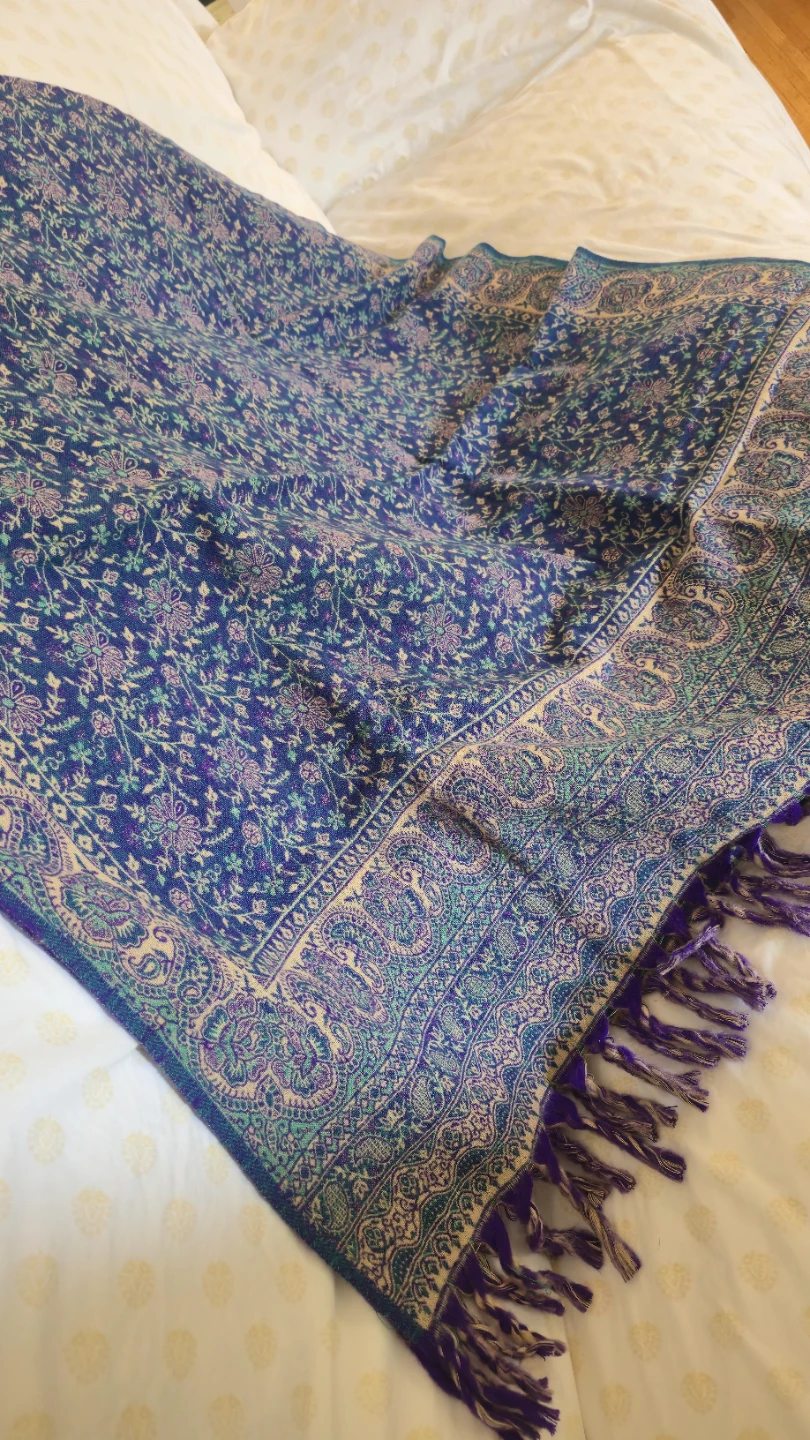 Woolen Pattern Reversible Shawl Set big size - photo 4