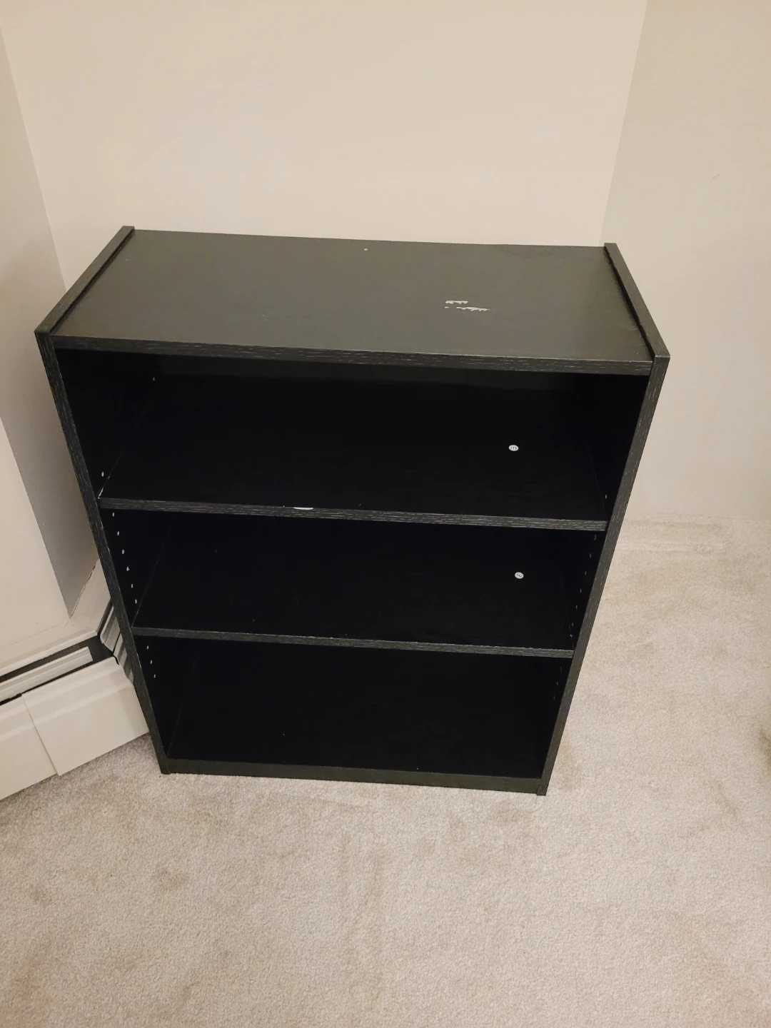 Black 3-Shelf Bookcase - photo 2