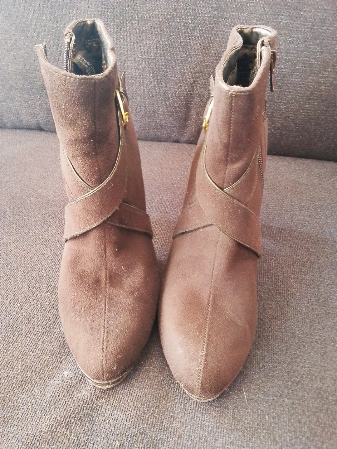 Brown Suede Ankle Boots