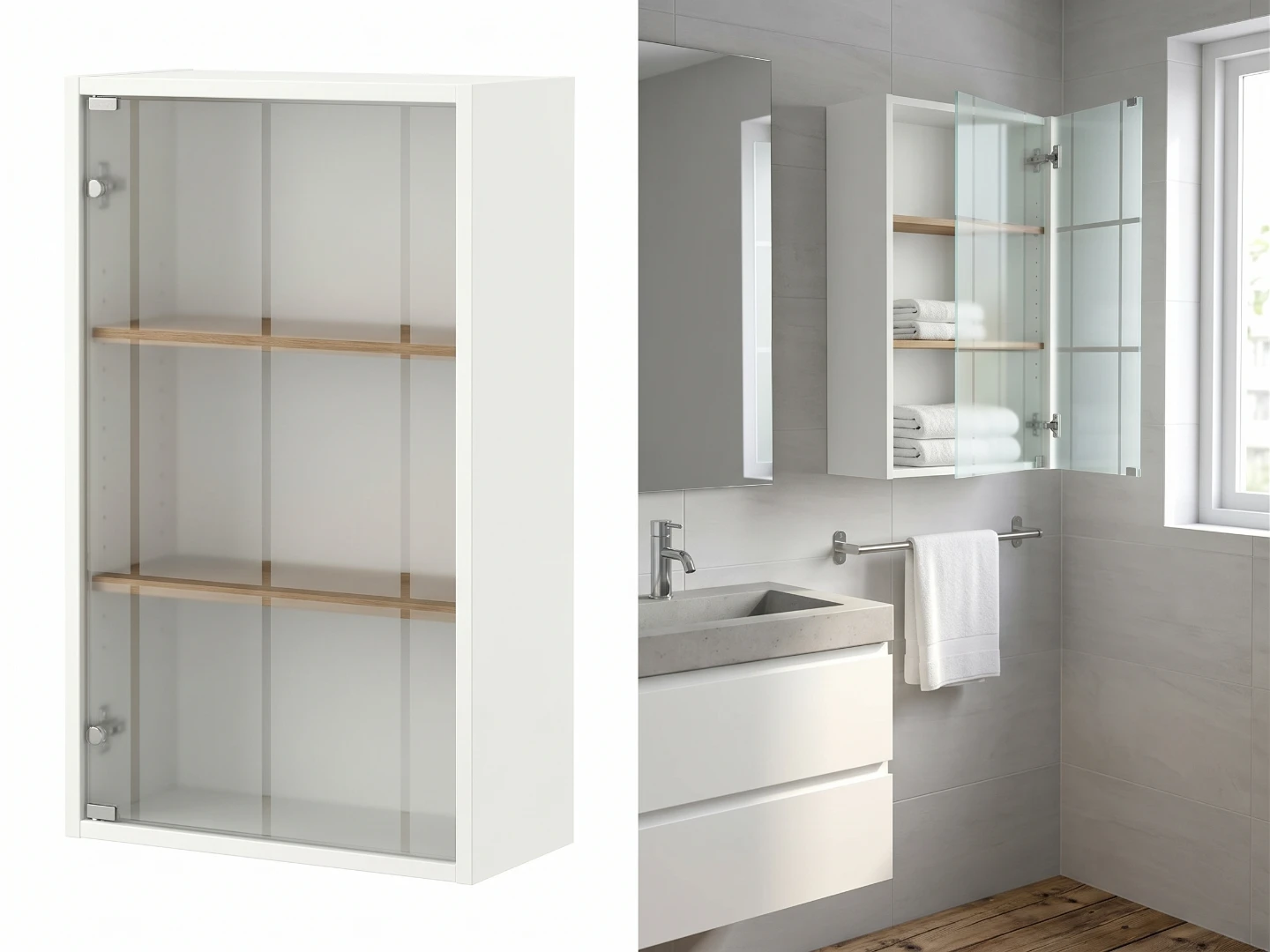 Wall Cabinet + towel Rail - Brand New Sealed IKEA