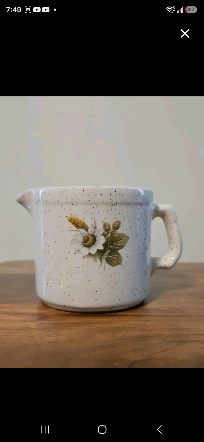 BMP Stoneware Floral Creamer Jug