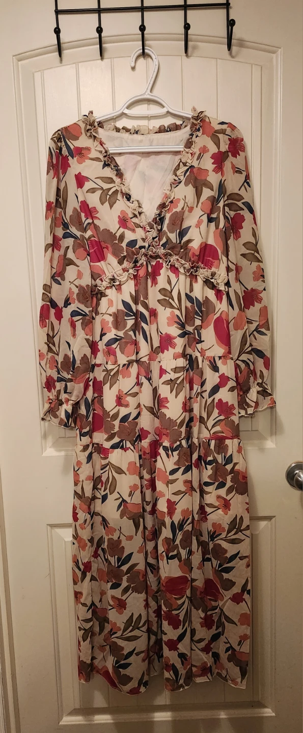 Floral Ruffle Maxi Dress