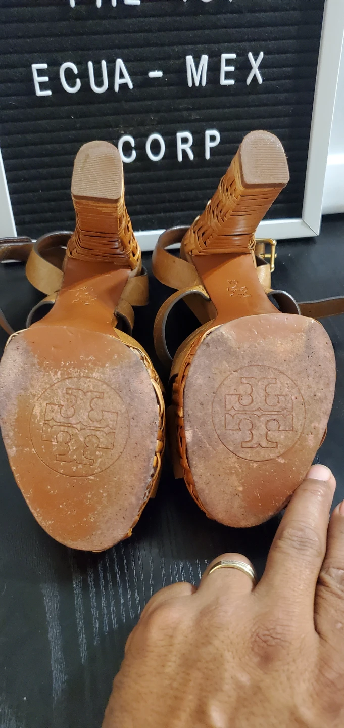 Tory Burch Tan Leather Platform Sandals - photo 2