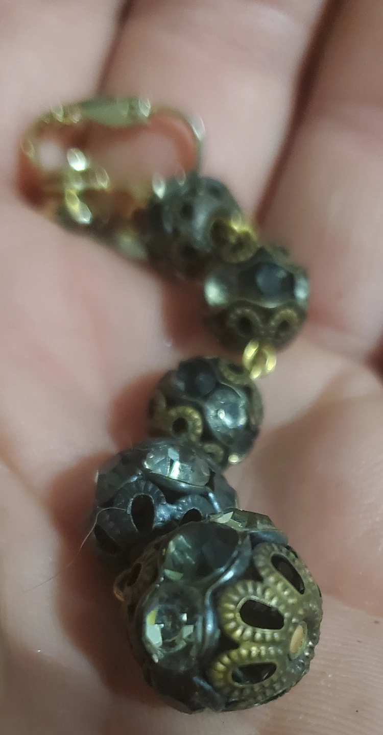 Vintage Crystal Bead Clip-On Earrings - photo 4