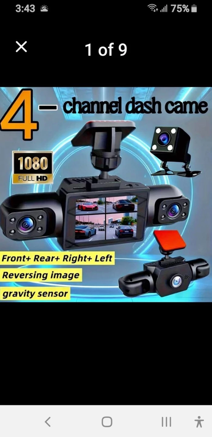 4-Channel Dash Cam with 3.16-inch Screen