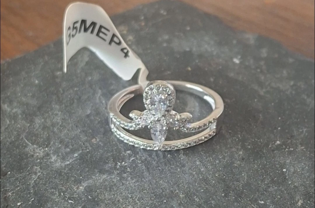 Size 10 - Charmed Aroma Silver Tone Ring