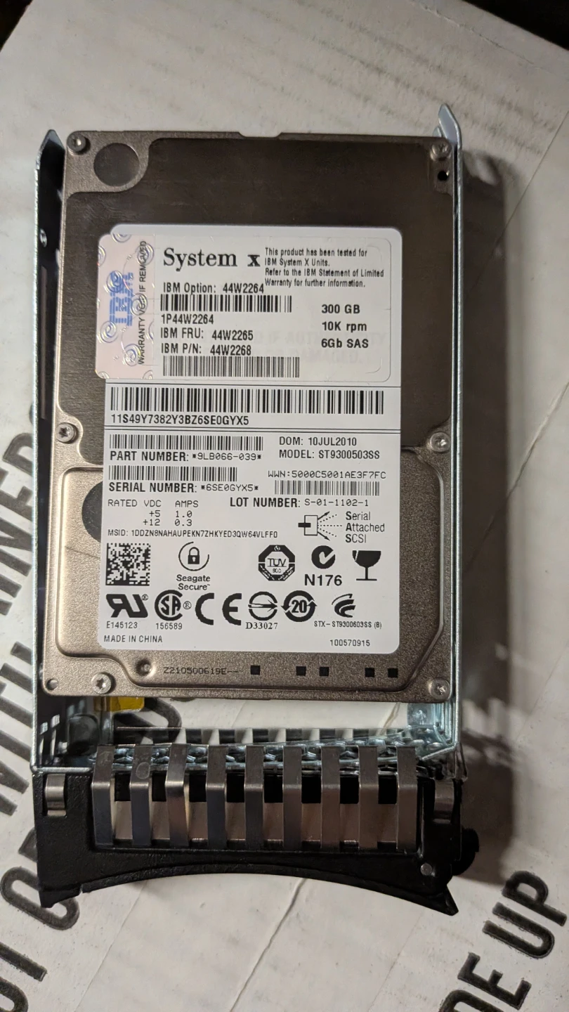 IBM 300GB 10K RPM 6Gb SAS Hard Drive