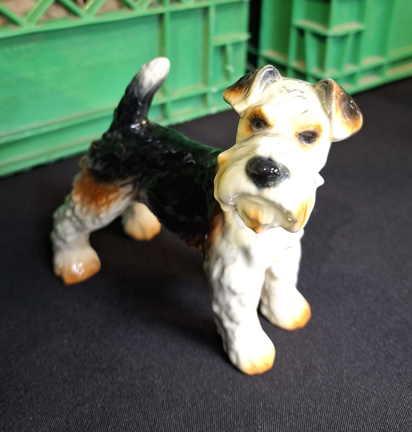Vintage Goebel Porcelain Terrier Figurine (Kit Cat Club rescue)